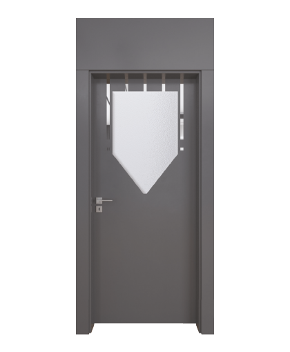 BY-6004V Porte intérieure Laquée Vitrée